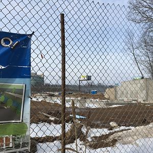 New entrance and otter exhibit construction