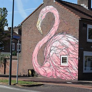 Flamingo Wall-painting