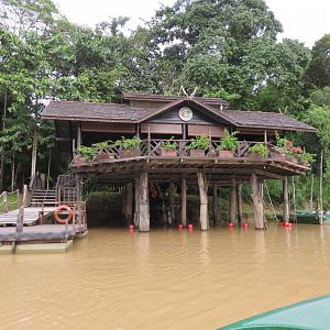 Sukau Rainforest Lodge on the edge of the Kinabatangan River, Sabah, Borneo