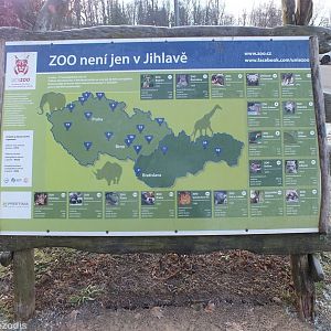 Map of Czech and Slovak Zoos