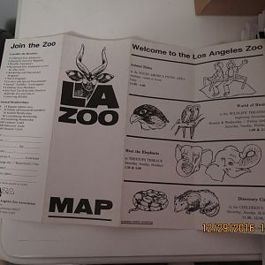 Old LA Zoo map