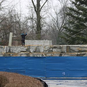 New Snow Leopard Enclosure Mock Rock Construction