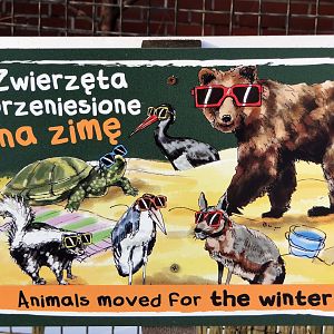 Signage on temporary empty cages