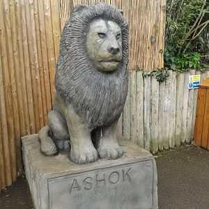 Memorial artwork to Ashok