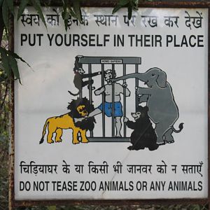 Delhi Zoo signage