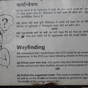 Delhi Zoo signage