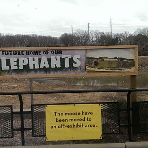 Sign for Elephant Exhibit Renovations