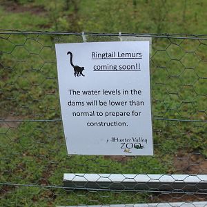 Lemur construction sign