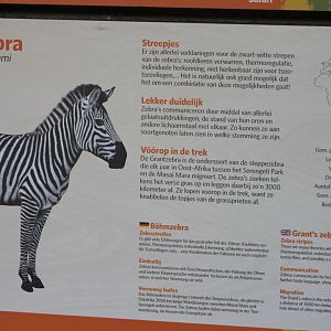 Sign Grant zebra