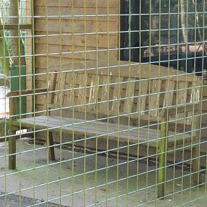 Bench in Wolf enclosure
