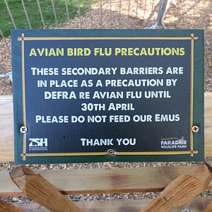Signage on Emu Enclosure