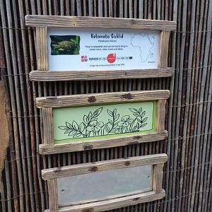 Signage on tank in Secret World of the Okapi