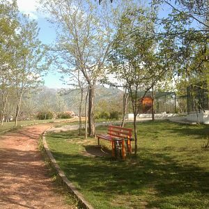 Walking path in the Prilep petting garden (and in the ''Mogila park''.)