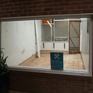 16/4/2017 View of the empty former Boa Constrictor exhibit