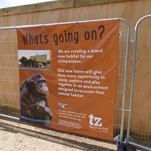 Signage Explaining new Chimp Development