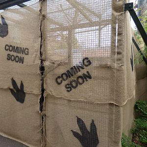 Sacks covering Wallaby Enclosure