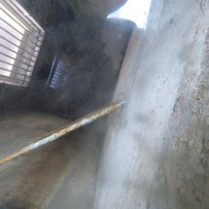 View into old bear indoors in Bear Ravine