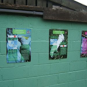 29/4/2017 View of signage for Parrot aviary