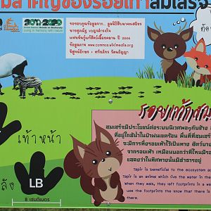 signage for Malayan Tapirs (Tapirus indicus)