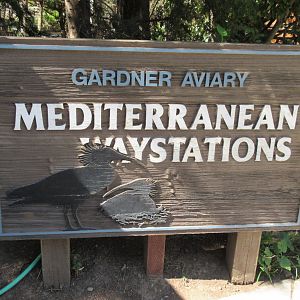 Gardner Mediterranean Waystations Aviary - Entrance Sign
