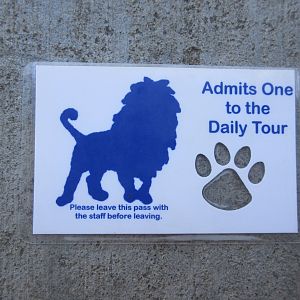 Zoo Tour Ticket (laminated card)