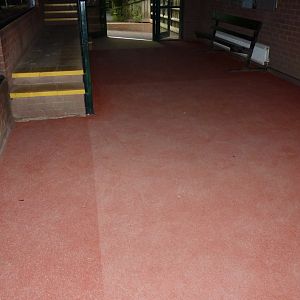 New flooring in the Ape House, July 2017