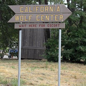 Sign at bottom of driveway