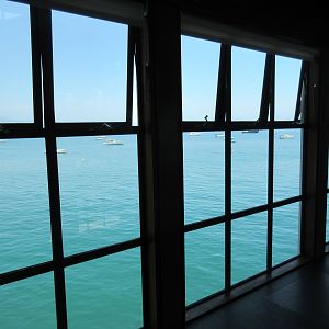 Mezzanine Level View - windows that look out onto the ocean