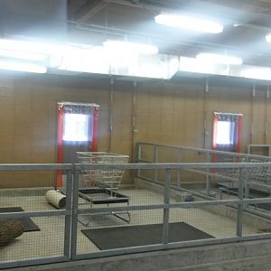 Indoor of new petting zoo.