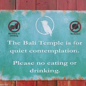 No Durians Allowed in the Bali Temple