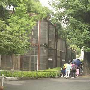 Range of old primate cages