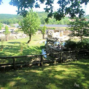 View of the enclosures of Hippos and Mountain Bongos - July/2017