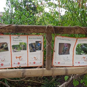 Signage in new aviary