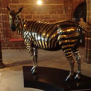 Zebra sculpture, September 2017