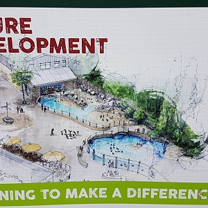 Future development sign - penguin enclosure