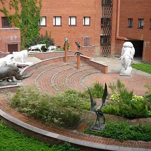 Sculptures in the inner yard