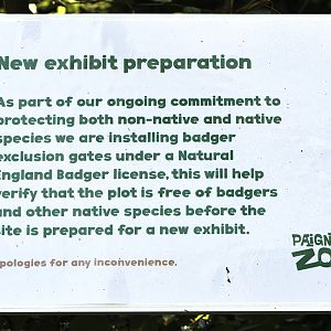 Notice near former Badger Sett