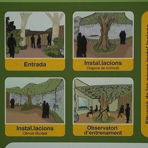 Terra de dragons: Pictures of the future Komodo dragon and muntjac exhibits