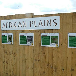 African Plains labels at Yorkshire WP 25/04/09