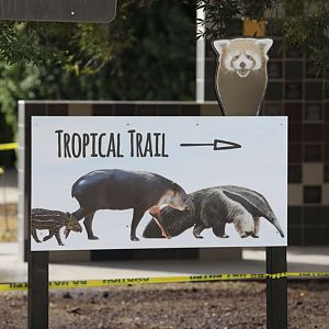 new sign at South America entry