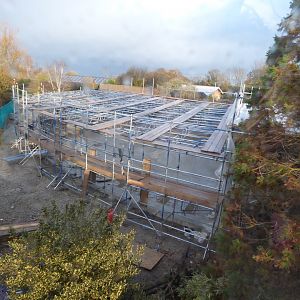 View of Penguin enclosure construction
