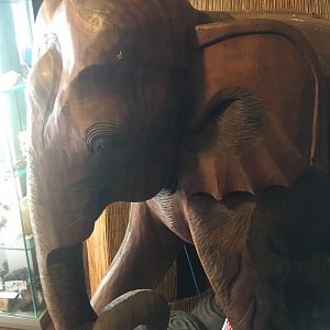 Wooden Elephant Statue