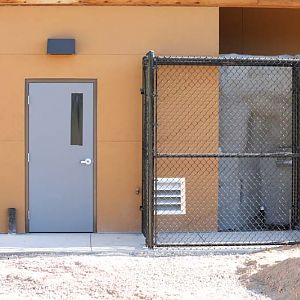 back of new sand cat exhibit