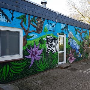 Mural at the toilets