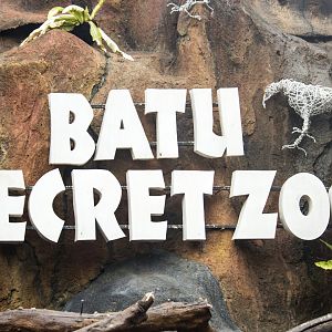 Sign in the middle of the zoo