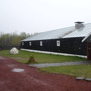 Building, Entry area looking out