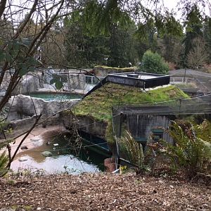 Rocky Shores - overhead view of 4 exhibits