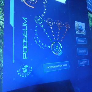 Sign explaining how the tropical house is powered