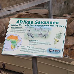 Sign African savanne-aviary