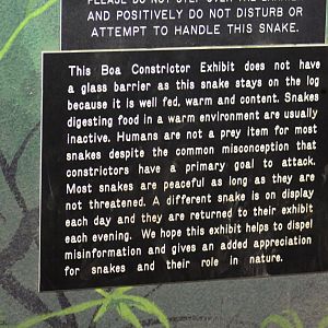 Boa Enclosure Signage